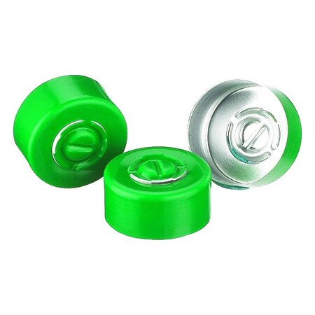 Wheaton Lab Bottle Caps, Green, 13 mm Dia, PK1000 224182-07