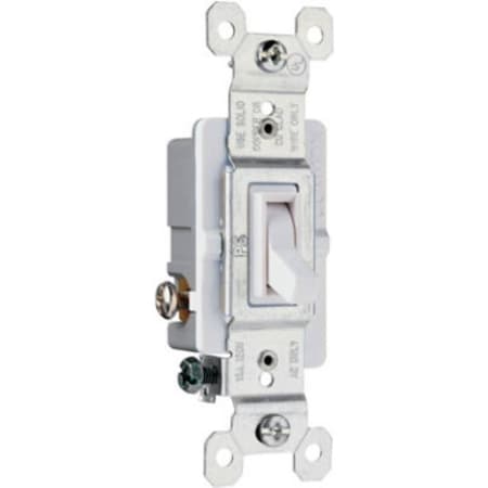 Legrand Toggle Switch, 15 A, 120 VAC, 3-Position, Thermoplastic Housing Material 663WGTU
