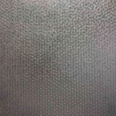 Brewster Carbon Pewter Honeycomb Geometric Wallpaper 2927-42488