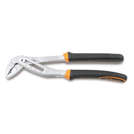 Beta 1048BM Groove Joint Pliers, Boxed Joint, 9 Positions, Bi-material Handles, 48mm (1.9") Jaw Capacity 1048BM 250