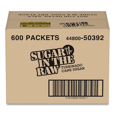 Sugar In The Raw Sugar, 0.18 oz Packet, 600PK SMU50392