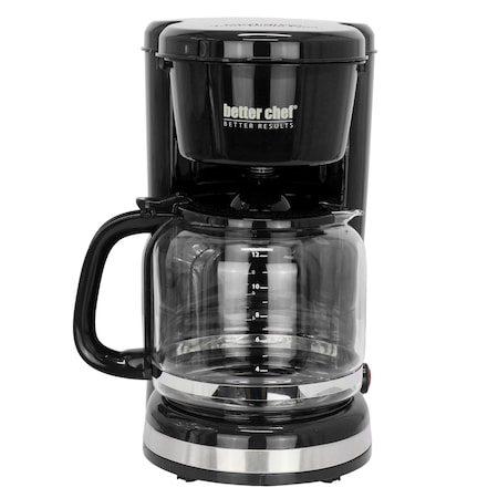 Better Chef 12 Cup 900 Watt Coffee Maker in Black IM-116B