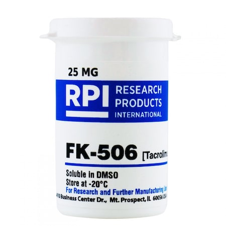 Rpi FK-506 Tacrolimus Fujimycin, 25 Milligrams F22100-0.025