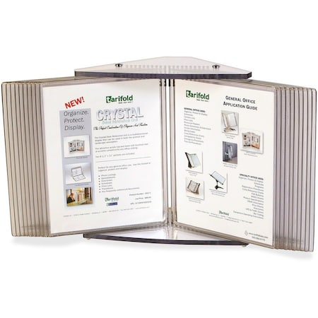 Tarifold Desk Reference Unit, 20 Pockets, Clear CD272