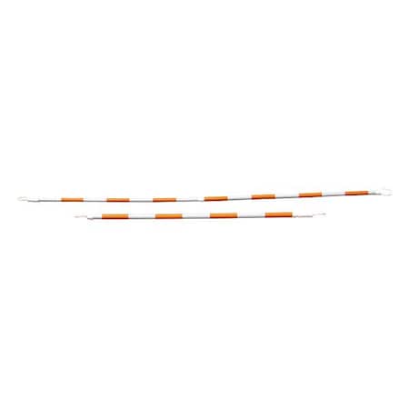 Traffix Devices/Vizcon Cone Bar 6'-8', ABS, Engineer, 6 ft to 10 ft Length, 2 lb, Orange/White 150610A-CBOW