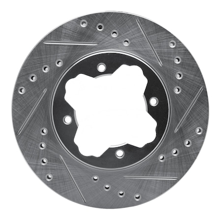 Dynamic Friction Co DFC Brake Rotor - Drilled and Slotted - Silver 631-59017R