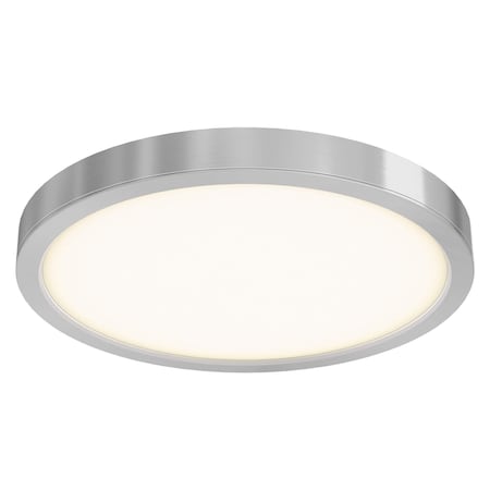 Dals Lighting Delta 18'' Round Indoor/Outdoor LED Flush Mount, Satin Nickel CFLEDR18-CC-SN