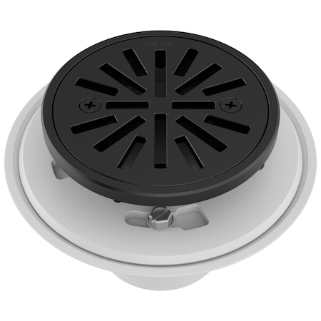 Delta 4 in Tile-In Round Shower Drain In Matte Black DT061411-BL