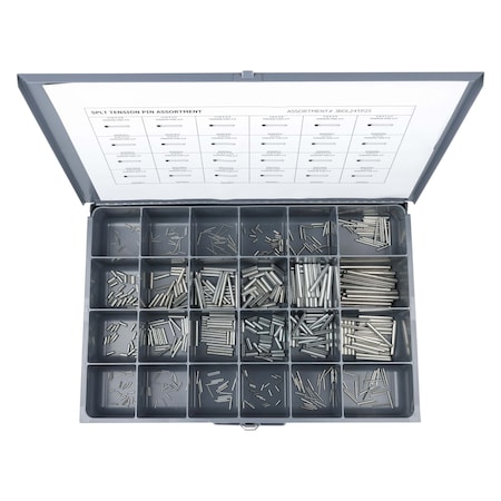 Zoro Select Pin Assortment, 24 Sizes, 600 pcs. JBDL24TP25
