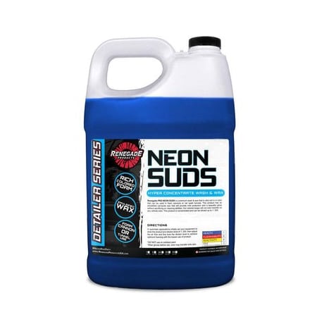 Renegade Products Usa Neon Suds Colored Wash & Wax (Blue, 1 Gallon) LFGBSPWBLUEG01