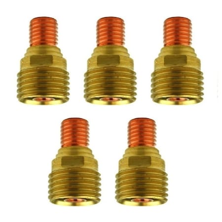 Star Tech Weld TIG Gas Lens Tig Torch Gas Lens 3/32in Fit Tig 9, 20, 25, 5PK 45V44