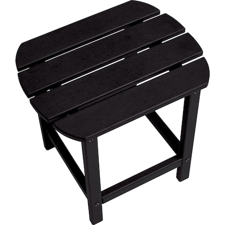 Outdoor Expressions Black HDPE Side Table EY8002BK