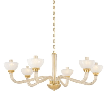 Hudson Valley Lighting St. lawrence 48.5 in. Chandelier Aged Brass 3306-AGB