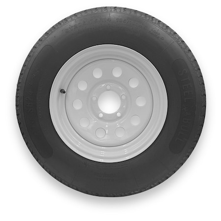 Steelbull - Steel Master ST205/75R14 8 Ply 5 On 4.5 Bolt, White Wheel Assemblies 599358SB
