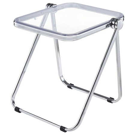 Leisuremod Rectangular 16.73 in W, 17.32 in L, Plastic/Aluminum, Clear LFT17CL