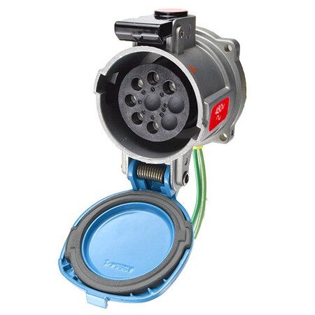 Meltric DN9c RECEPTACLE METAL BLUE SIZE 3 IP 54/55 5P+G 20 A 480 VAC/130 VDC 60 Hz 17-14051