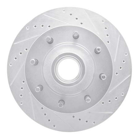 Dynamic Friction Co DFC Brake Rotor - Drilled and Slotted - Silver 631-54190R