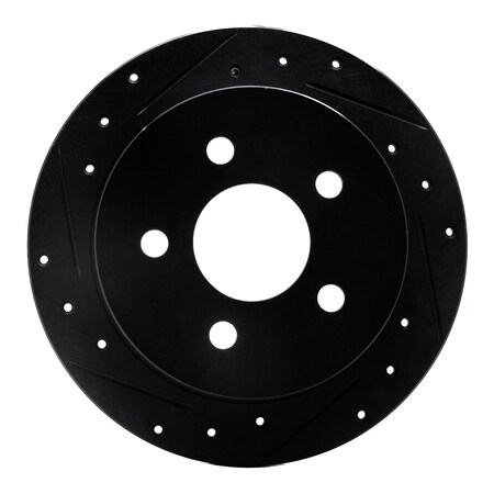 Dynamic Friction Co DFC Brake Rotor - Drilled and Slotted - Black 633-52012L
