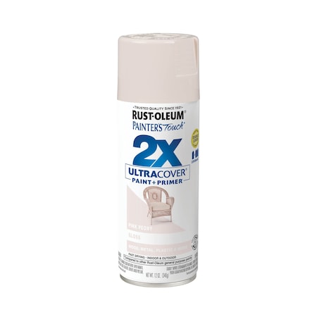 Rust-Oleum Painter's Touch 2X Ultra Cover Spray Paint, Pink Peony, Gloss, 12 oz 329198