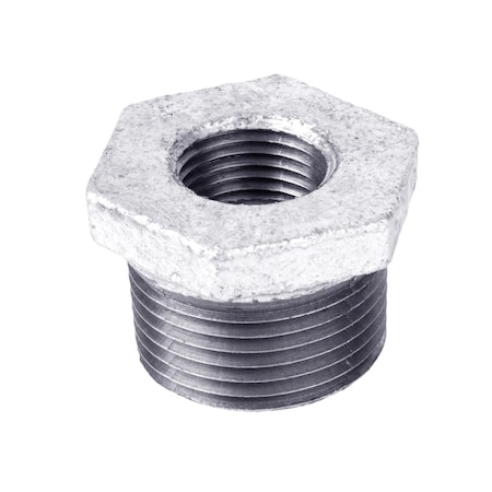 Mueller Industries STZ Industries 3 in. MIP each X 2-1/2 in. D FIP Galvanized Malleable Iron Hex Bushing 351B-3212