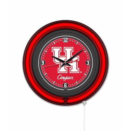 Holland Bar Stool University of Houston 15 Double Neon Wall Clock Clk15BK