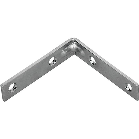 Prosource Corner Brace, 2 in L, 2 in W, 5/8 in H, Steel, Zinc-Plated, 1.8 mm Thick Material CB-B02-C4PS