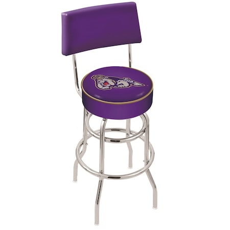 Holland Bar Stool Co 25" Chrome 2-Ring James Madison Swivel Bar Stool, Back L7C425JmsMad