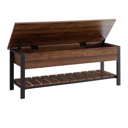 Walker Edison Furniture Walker Edison Furniture  Modern Farmhouse Storage Bench, Dark Walnut - 18 x 48 x 16 in. B48PCSBDW