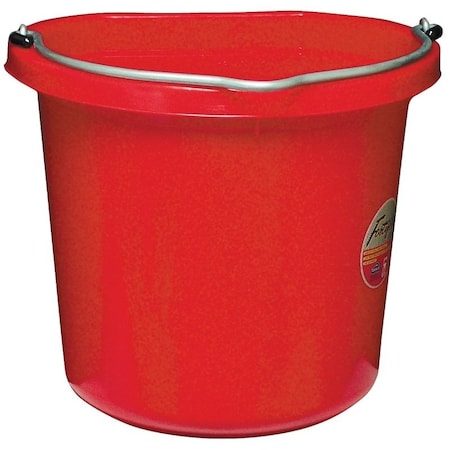 Fortex Fortiflex FB-120 Series Bucket, 20 qt Volume, Rubber/Polyethylene, Red FB-120R