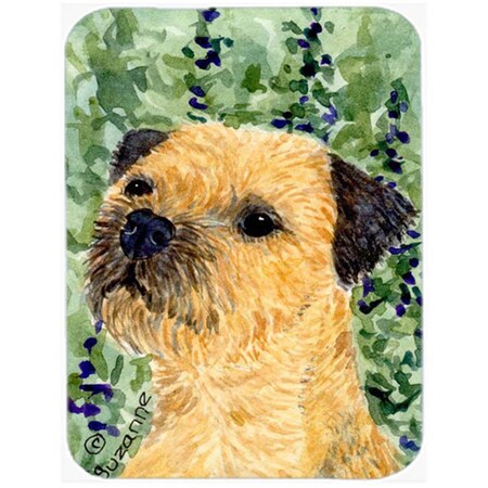 Carolines Treasures Border Terrier Glass Cutting Board- Large SS8801LCB