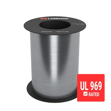 Labeltac UL 969-Approved LabelTac Supply 7in x 75ft LT9 Only, Brushed Aluminum LT725UL-C