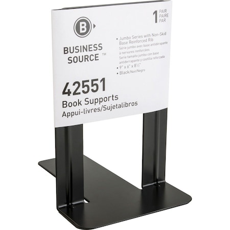 Business Source Heavy-gauge Steel Book Supports 6PK BSN42551BX