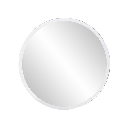 Homeroots 12" Clear Round Unframed Accent Mirror 383717