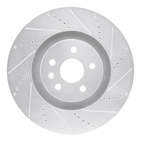 Dynamic Friction Co DFC Brake Rotor - Drilled and Slotted - Silver 631-46029R