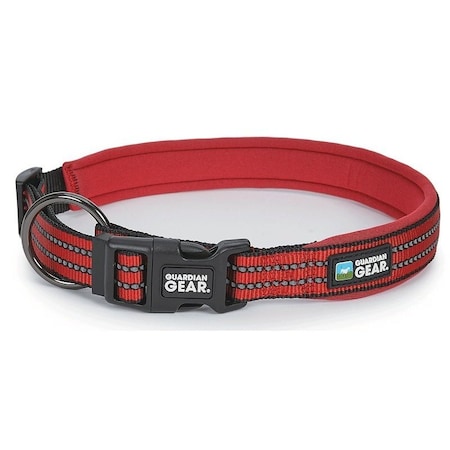 Guardian Gear Dog Collar, O-Ring Link, 12 to 83 in L Collar, Nylon, True Red ZA0006 12 83