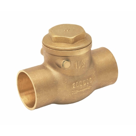 Proline Series Brass 1-1/4-in SWT x 1-1/4-in SWT Swing Check Valve 101-506NL