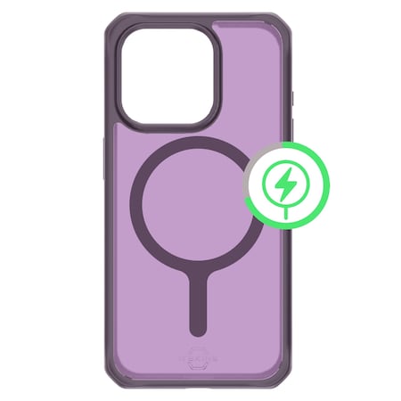 Itskins Hybrid r Frost Magsafe Case For Apple Iphone 15 Pro Max, Deep Purple AP5U-HMFRT-DEPP