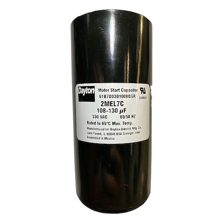 Dayton Motor Start Capacitor, Round 2MEL7