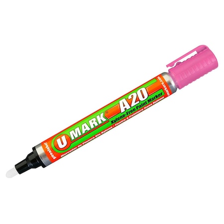 U-Mark SolidPaintMarker, 5-5/8inL, Pink, Paint 10711