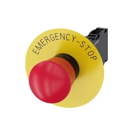 Siemens EMERGENCY STOP mushroom pushbutton 22 mm 3SU1100-1HB20-1FG0
