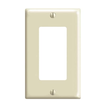 Leviton Decora 1-Gang Nylon Rocker Decorator Wall Plate Ivory 123-80401-0NI