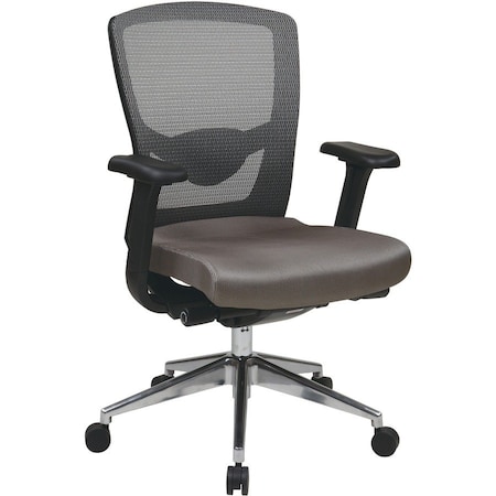 Office Star Desk Chair Desk Chair, Adjustable Arms, 17-3/4" to 21-1/4" Height, Fabric, Black 511342AL