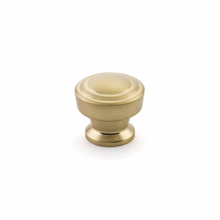 Schaub 1-1/4in Menlo Park Round Cabinet Knob Signature Satin Brass Finish 533-SSB