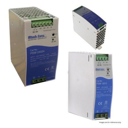 Altech Power Supply, 12A, 24VDC, DIN Rail TRETEC2412N