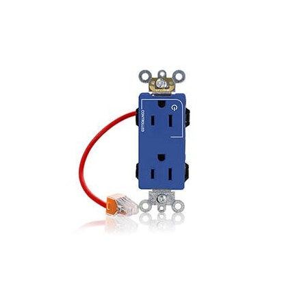 Leviton Straight Blade Receptacle, 5-15R, 15 A, 125V AC, Flush Mount, Self-Grounded M1626-1CB