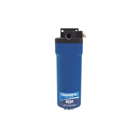 Sharpe Air Filter, 1/2 in NPT Inlet x 3/8 in NPT and 1/4 in NPT Plugged Port, 75 cfm, 5 um 8130