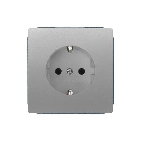 Siemens DELTA style, platinum metallic SCHUKO socket outlet 10/16 A 250 V 5UB1855-1