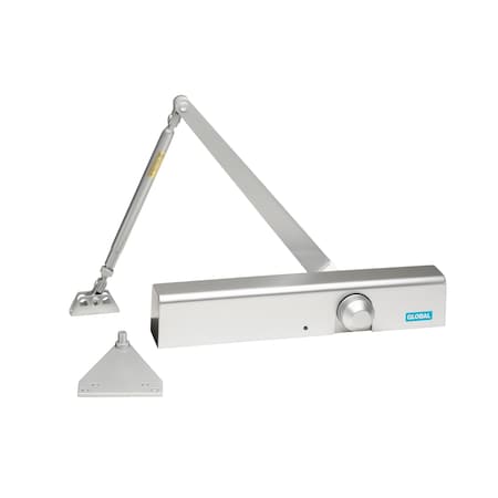 Global Door Controls Commercial ADA Grade 1 Slim Line Door Closer in Aluminum - Sizes 1-4 TC411-AL
