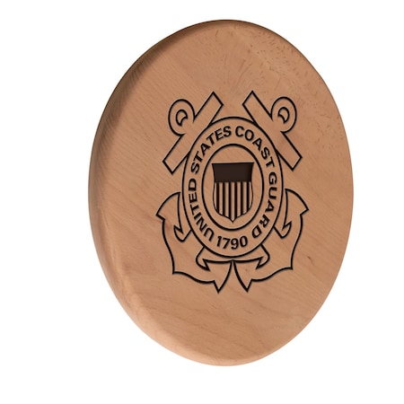 Holland Bar Stool Co United States Coast Guard 13" Laser Engraved Solid Wood Sign WSgnLNatCstGrd