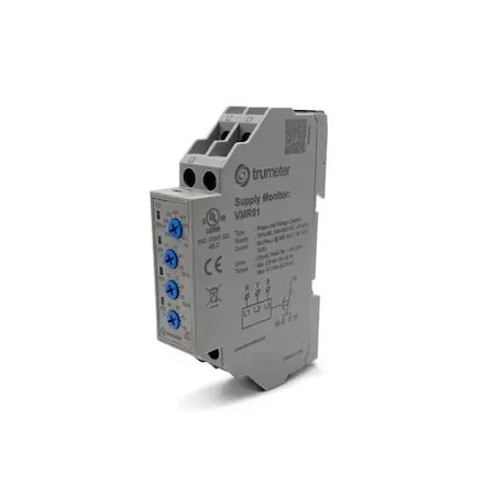 Trumeter Voltage Monitor Relay, 5s ON delay, 0.5 to 100s trip time VMR01